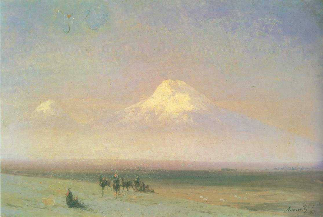 The mountain Ararat by Ivan Aivazovsky — hand-painted eco oil painting reproduction on canvas