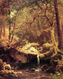 The Mountain Brook by Albert Bierstadt — seascapes oil painting wall art, Luminism