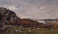 The Mouth of the Elorn in the Area of Brest by Eugene Boudin — hand-painted landscape oil painting reproduction on canvas