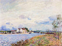 The Mouth of the Loing at Saint Mammes by Alfred Sisley — hand-painted landscape oil painting reproduction on canvas