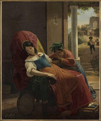 The murdered woman by Jean Victor Schnetz — hand-painted portrait oil painting reproduction on canvas