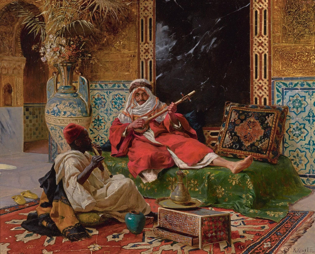 The Musicians by Rudolf Ernst by Rudolf Ernst — hand-painted cultural oil painting reproduction on canvas