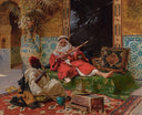 The Musicians by Rudolf Ernst by Rudolf Ernst — female oil painting wall art, Orientalism