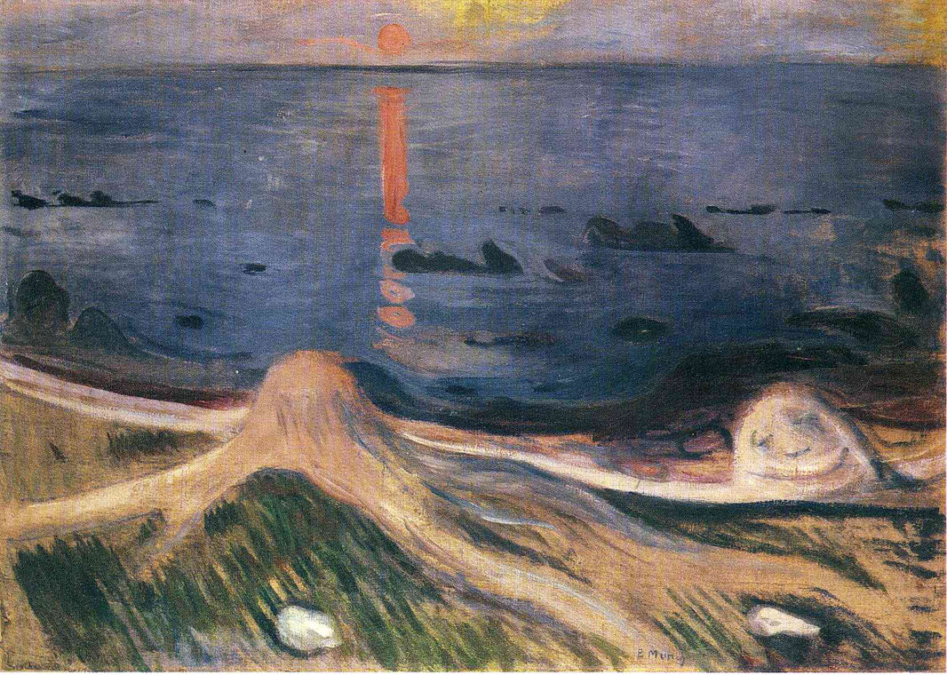 The Mystery of a Summer Night by Edvard Munch — hand-painted abstract oil painting reproduction on canvas