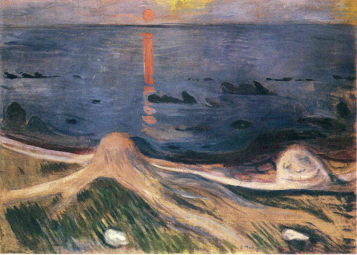The Mystery of a Summer Night by Edvard Munch — hand-painted abstract oil painting reproduction on canvas