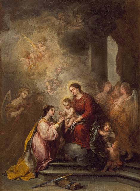 The Mystic Marriage of Saint Catherine - Bartolome Esteban Murillo