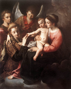 The Mystic Marriage of St Catherine - Annibale Carracci