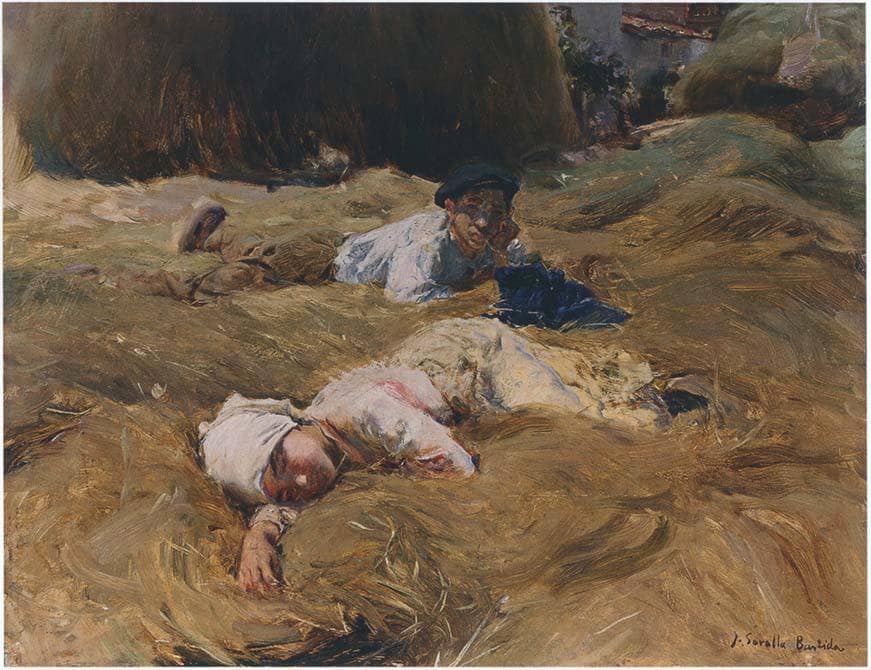 The nap, Asturias by Joaquín Sorolla — hand-painted landscape oil painting reproduction on canvas