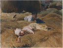 The nap, Asturias by Joaquín Sorolla — rural oil painting wall art, Impressionism