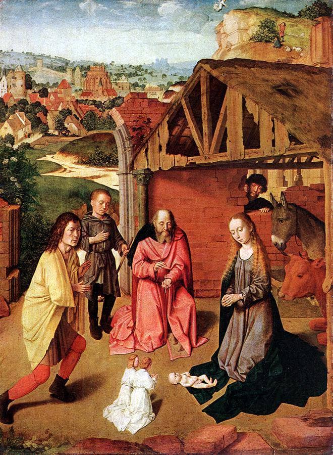 The Nativity by Gerard David — hand-painted cultural oil painting reproduction on canvas