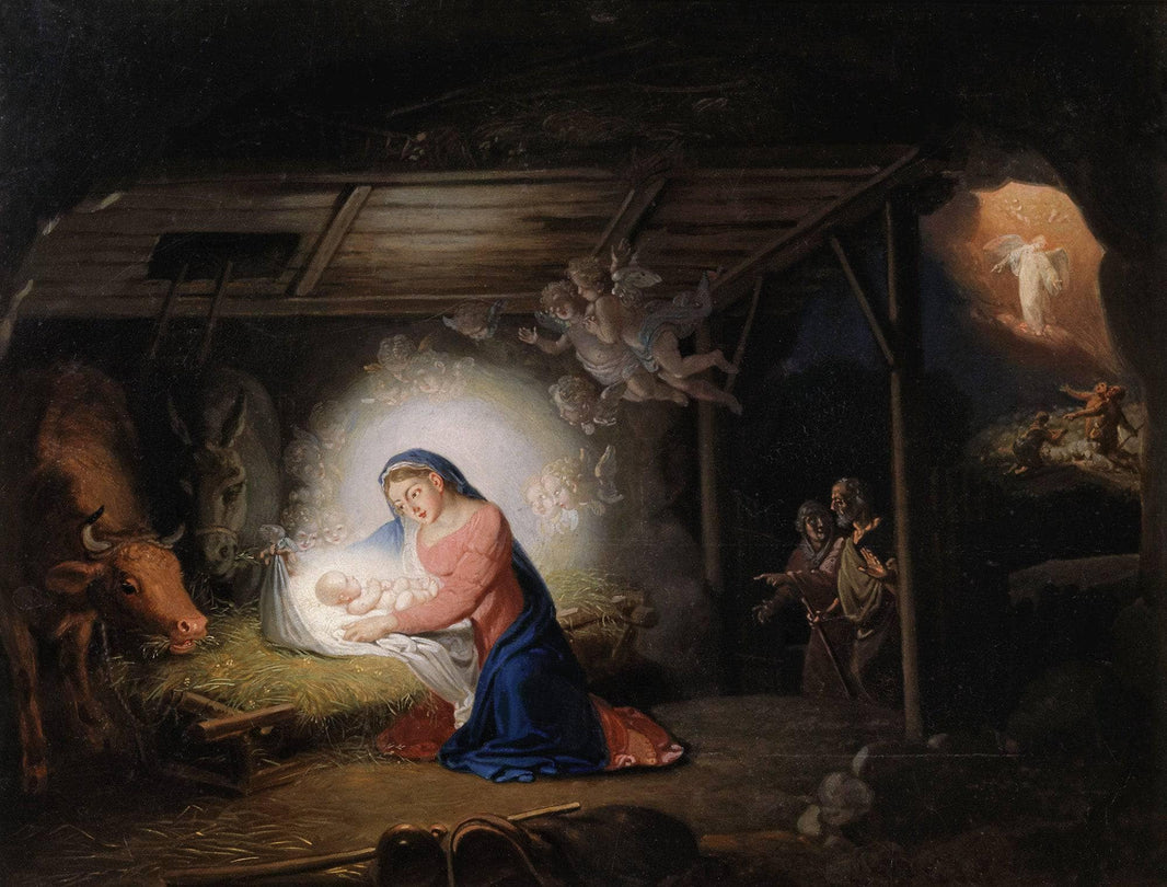 The Nativity of Christ by Vladimir Borovikovsky — hand-painted cultural oil painting reproduction on canvas