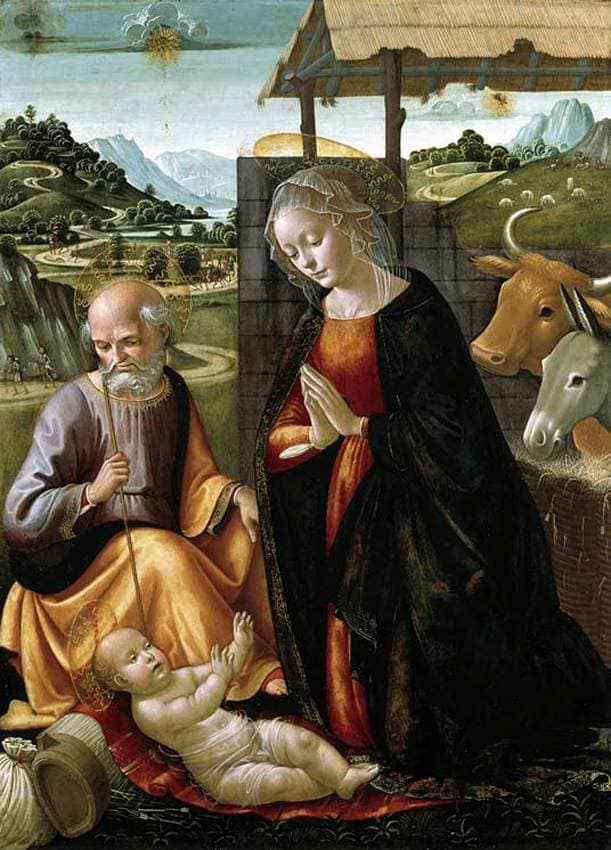 The Nativity by Domenico Ghirlandaio — hand-painted cultural oil painting reproduction on canvas