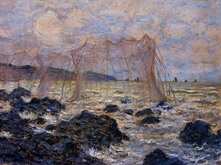 The Nets by Claude Monet — hand-painted landscape oil painting reproduction on canvas