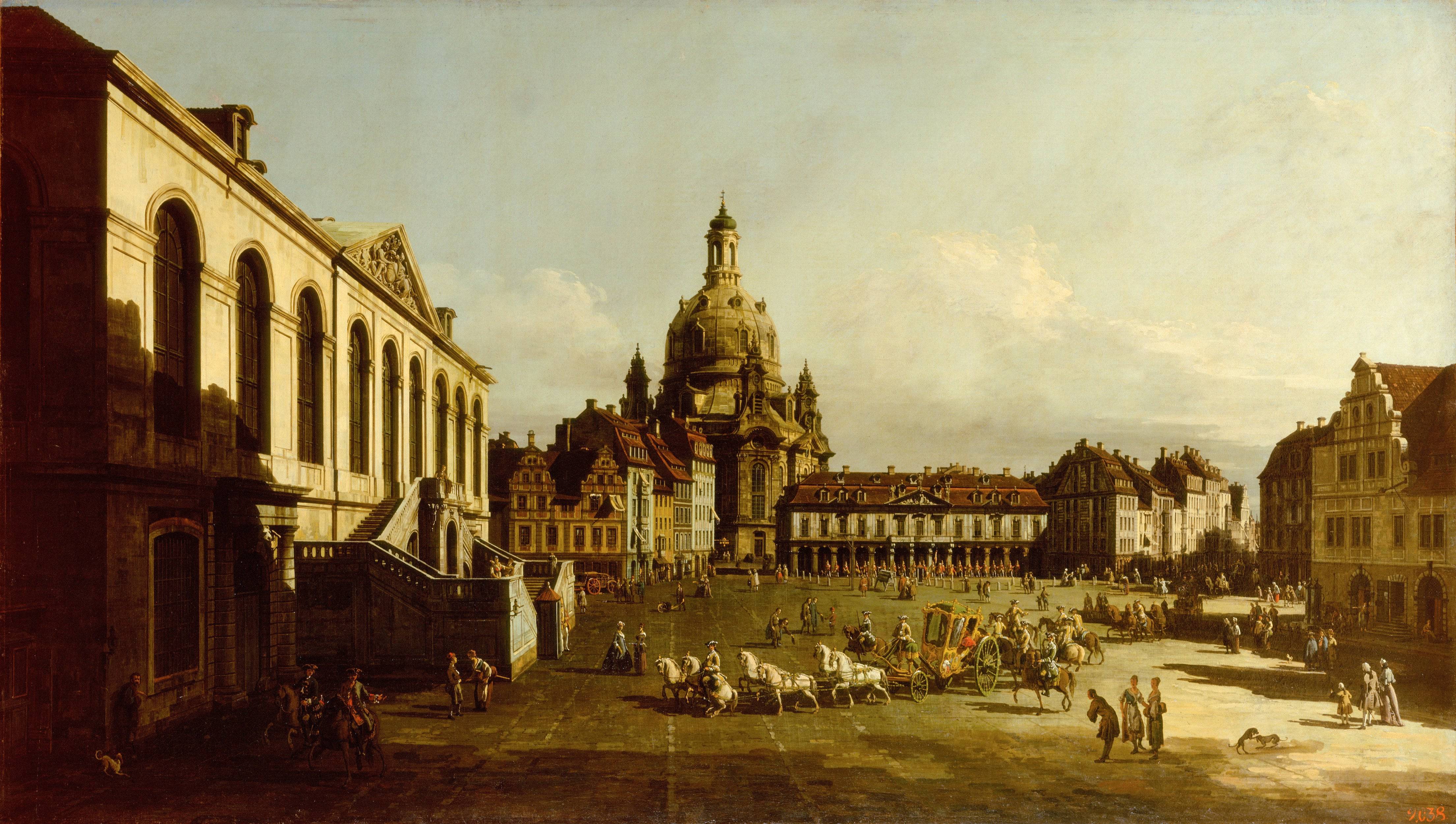 The Neuer Marktplatz in Dresden - Bernardo Bellotto