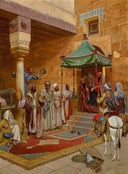 The New Bride by Rudolf Ernst — hand-painted cultural oil painting reproduction on canvas