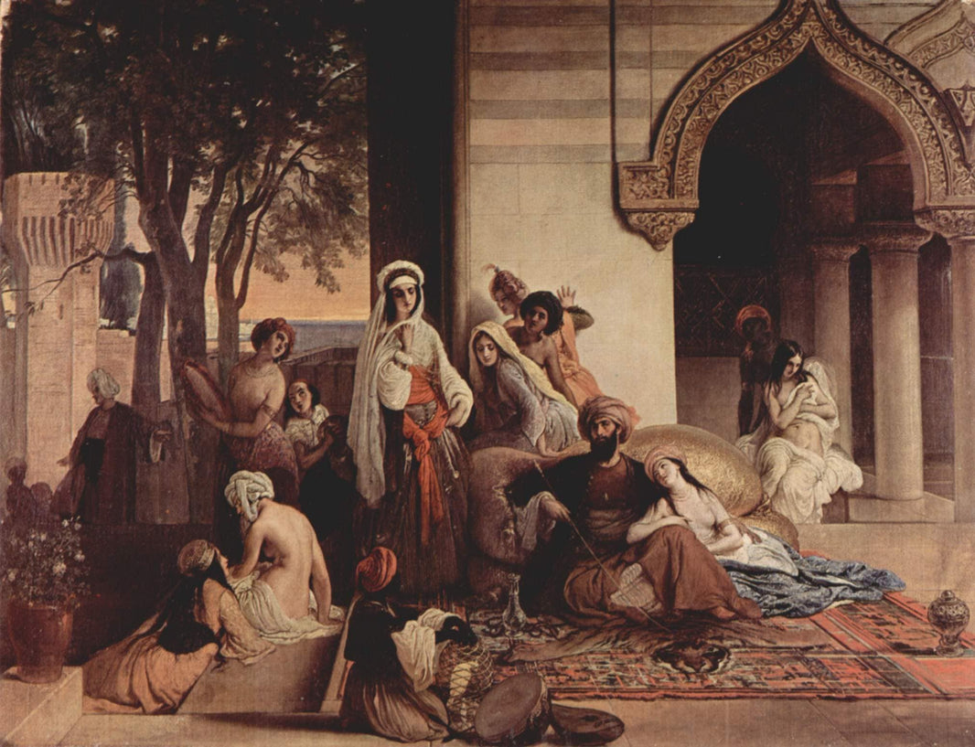 The new favorite (Harem scene) by Francesco Hayez — hand-painted cultural oil painting reproduction on canvas