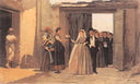 The newlyweds by Silvestro Lega — hand-painted portrait oil painting reproduction on canvas