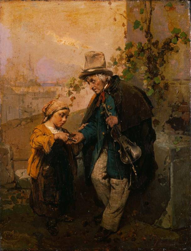 The nomadic artist (or the begging) - Domenico Induno