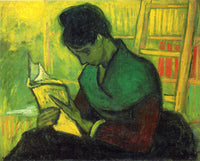 The Novel Reader by Vincent van Gogh — hand-painted portrait oil painting reproduction on canvas