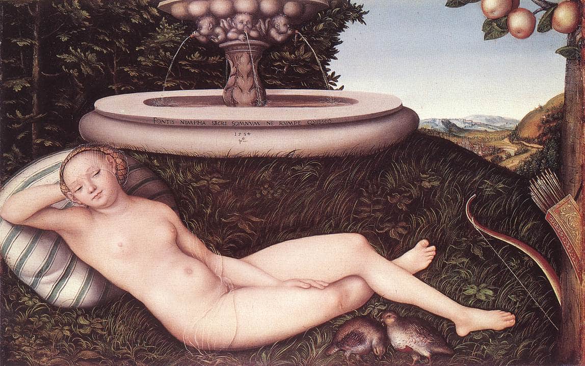 The Nymph of the Fountain - Lucas Cranach the Elder