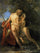The nymph Salmacis and Hermaphroditus in modern living room
