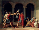 The Oath of Horatii by Jacques-Louis David — religion oil painting wall art, Neoclassicism