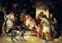 The Offering by Adolphe Joseph Thomas Monticelli — hand-painted animal oil painting reproduction on canvas