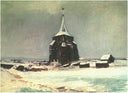 The Old Cemetery Tower at Nuenen in the Snow by Vincent van Gogh — hand-painted landscape oil painting reproduction on canvas
