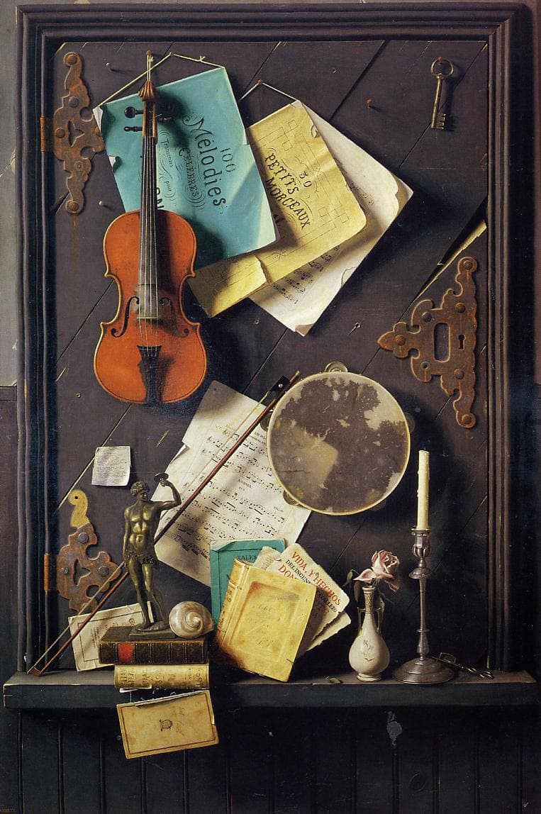 The Old Cupboard Door by William Michael Harnett — hand-painted photography oil painting reproduction on canvas