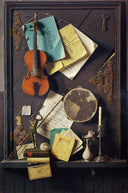 The Old Cupboard Door by William Michael Harnett — life oil painting wall art, Realism