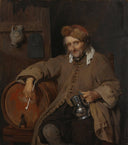 The Old Drinker by Gabriel Metsu — hand-painted portrait oil painting reproduction on canvas