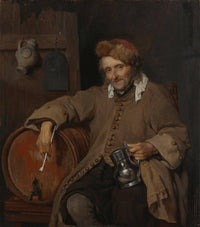 The Old Drinker by Gabriel Metsu — hand-painted portrait oil painting reproduction on canvas