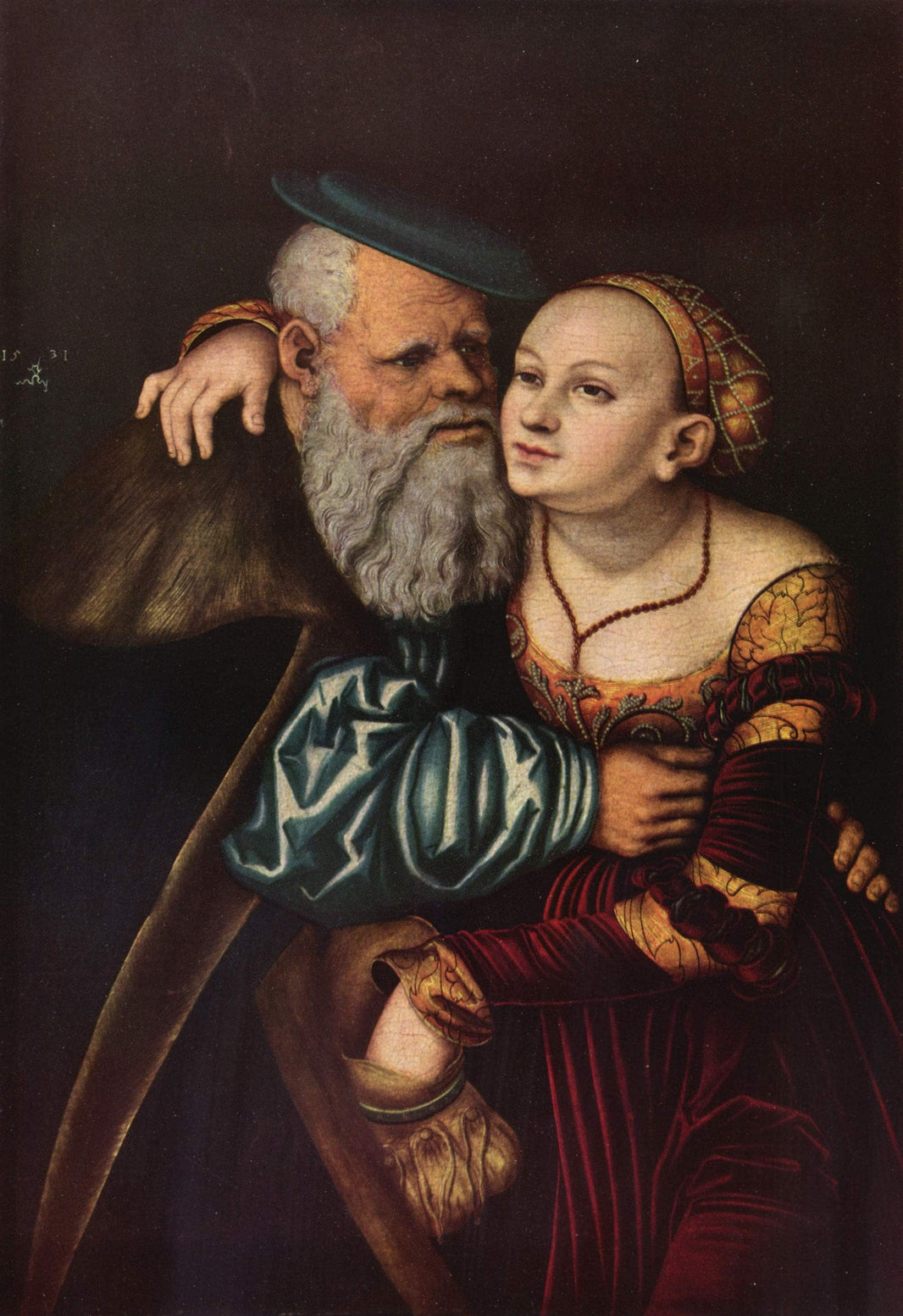 The old man in love by Lucas Cranach the Elder — hand-painted cultural oil painting reproduction on canvas