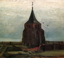 The Old Tower by Vincent van Gogh — hand-painted architectural oil painting reproduction on canvas