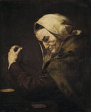The Old Usurer by Jusepe de Ribera — male oil painting wall art, Tenebrism