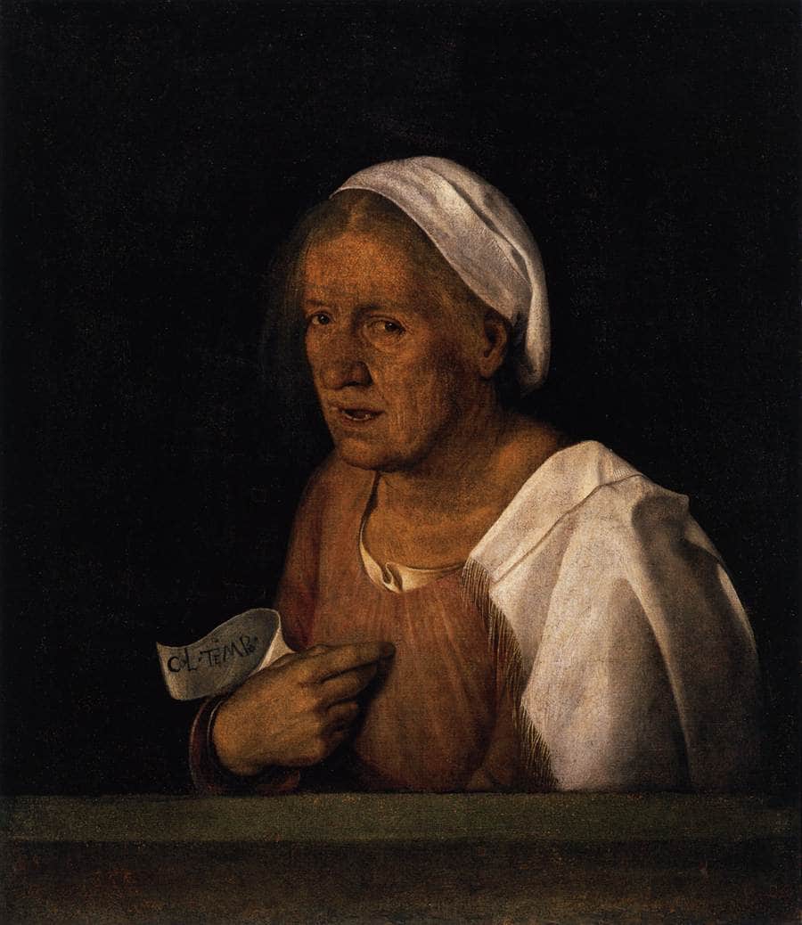 The Old Woman by Giorgione — hand-painted portrait oil painting reproduction on canvas