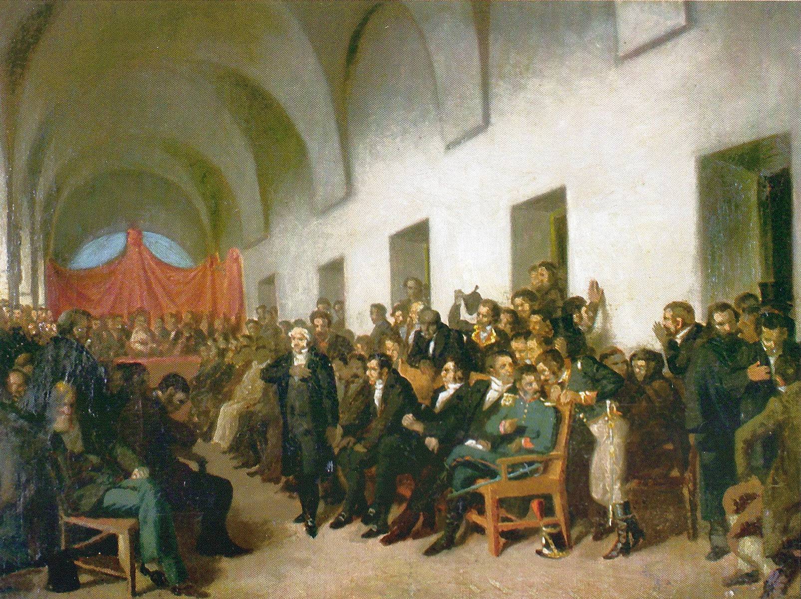 The Open Cabildo on May 22, 1810 - Juan Manuel Blanes