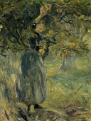 The Orange Picker by Berthe Morisot — hand-painted botanical oil painting reproduction on canvas