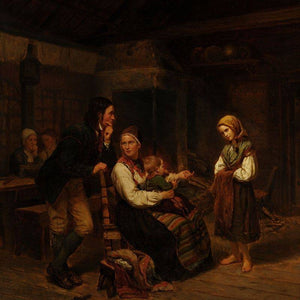 The orphan by Adolph Tidemand — Oil Painting Reproduction