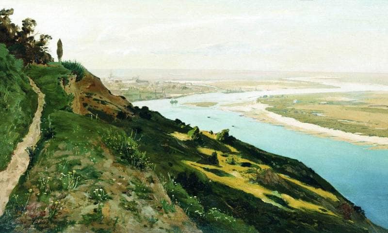 The outskirts of Kyiv by Volodymyr Orlovsky — hand-painted landscape oil painting reproduction on canvas