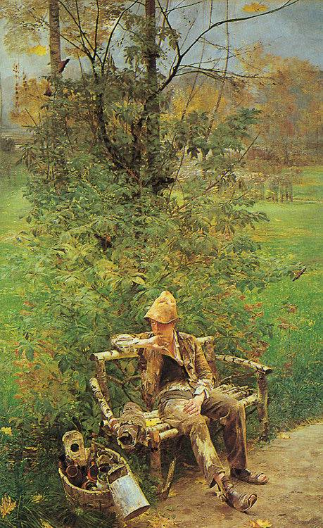 The Painter Boy by Jacek Malczewski, hand-painted botanical oil painting reproduction on canvas