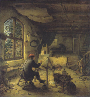 The Painter in His Workshop - Adriaen van Ostade