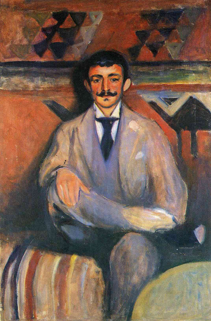 The Painter Jacob Bratland by Edvard Munch — hand-painted portrait oil painting reproduction on canvas