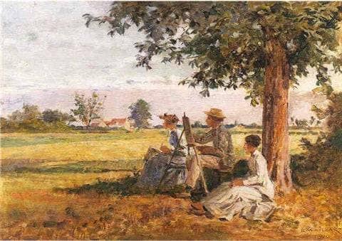 The painter on the ground