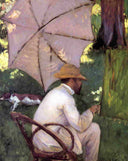 The Painter under His Parasol by Gustave Caillebotte — male oil painting wall art, Impressionism