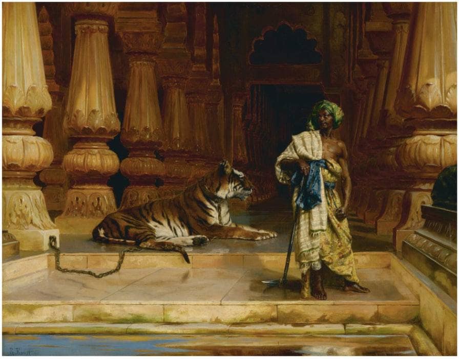 The Palace Guards by Rudolf Ernst — hand-painted architectural oil painting reproduction on canvas