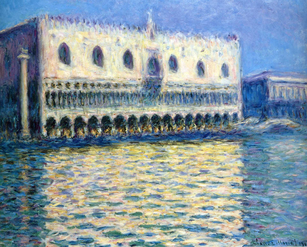 The Palazzo Ducale by Claude Monet — hand-painted landscape oil painting reproduction on canvas