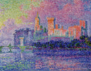The Papal Palace, Avignon by Paul Signac — hand-painted architectural oil painting reproduction on canvas