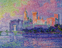 The Papal Palace, Avignon by Paul Signac — hand-painted architectural oil painting reproduction on canvas