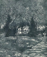 The Park at Arles with the Entrance Seen through the Trees by Vincent van Gogh — hand-painted botanical oil painting reproduction on canvas